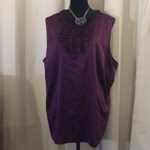 Liz Claiborne 3X Purple Sleeveless Blouse
